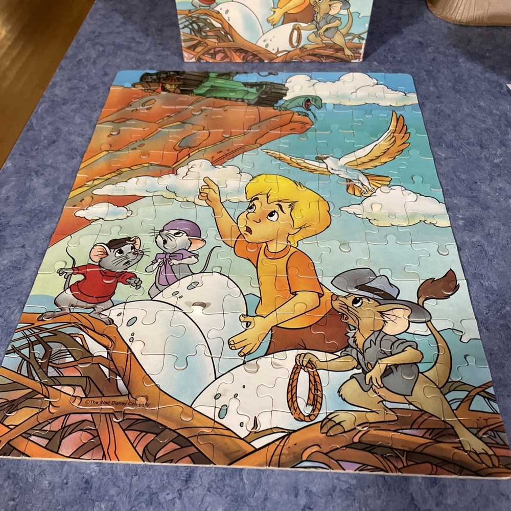 Vintage The Rescuers Down Under Puzzle Golden The Walt Disney Company 100 Piece